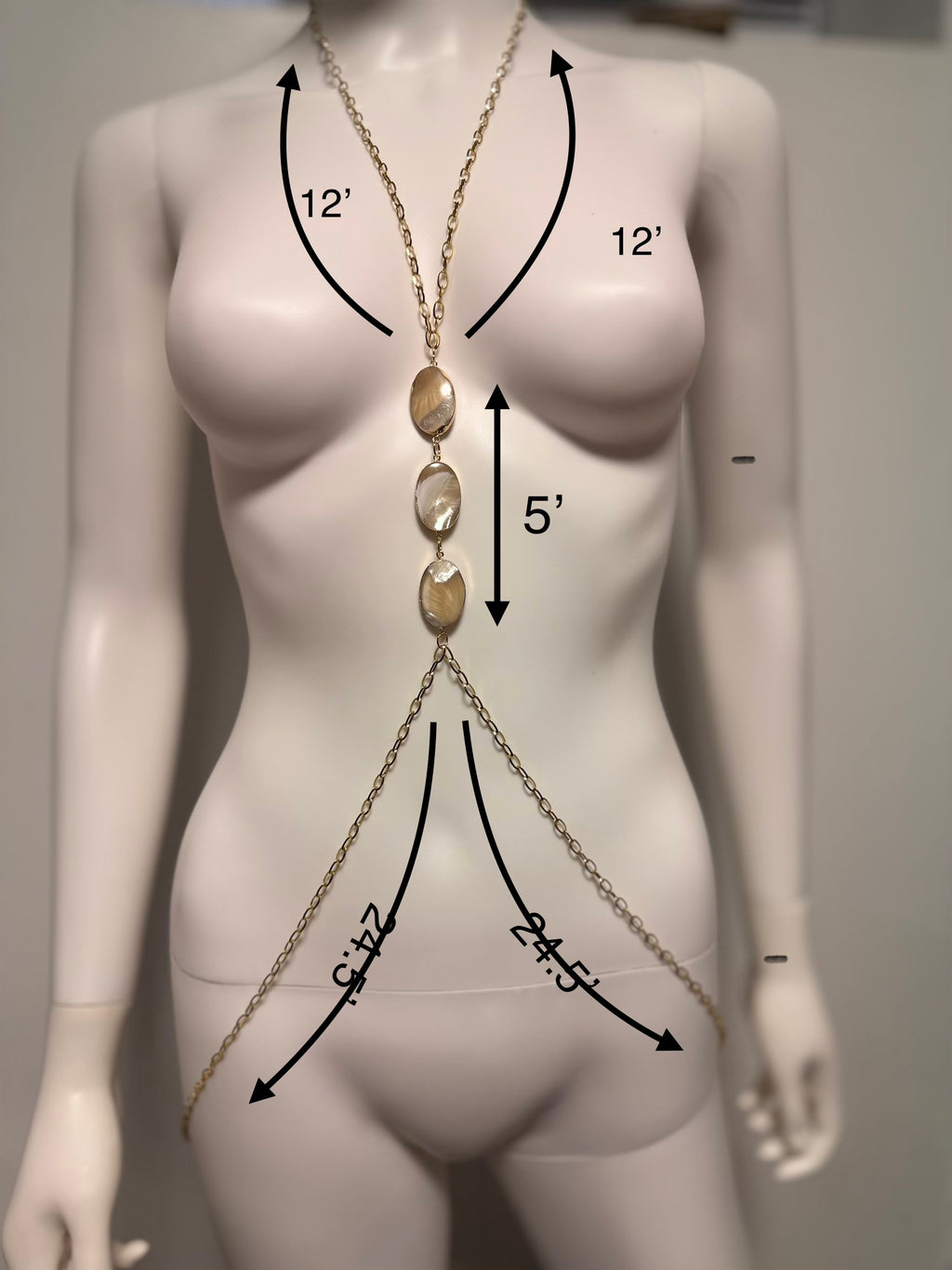 18k Gold-Plated Body Chain,minimalist mother of pearl body chain,belly jewelry,elegant body chain