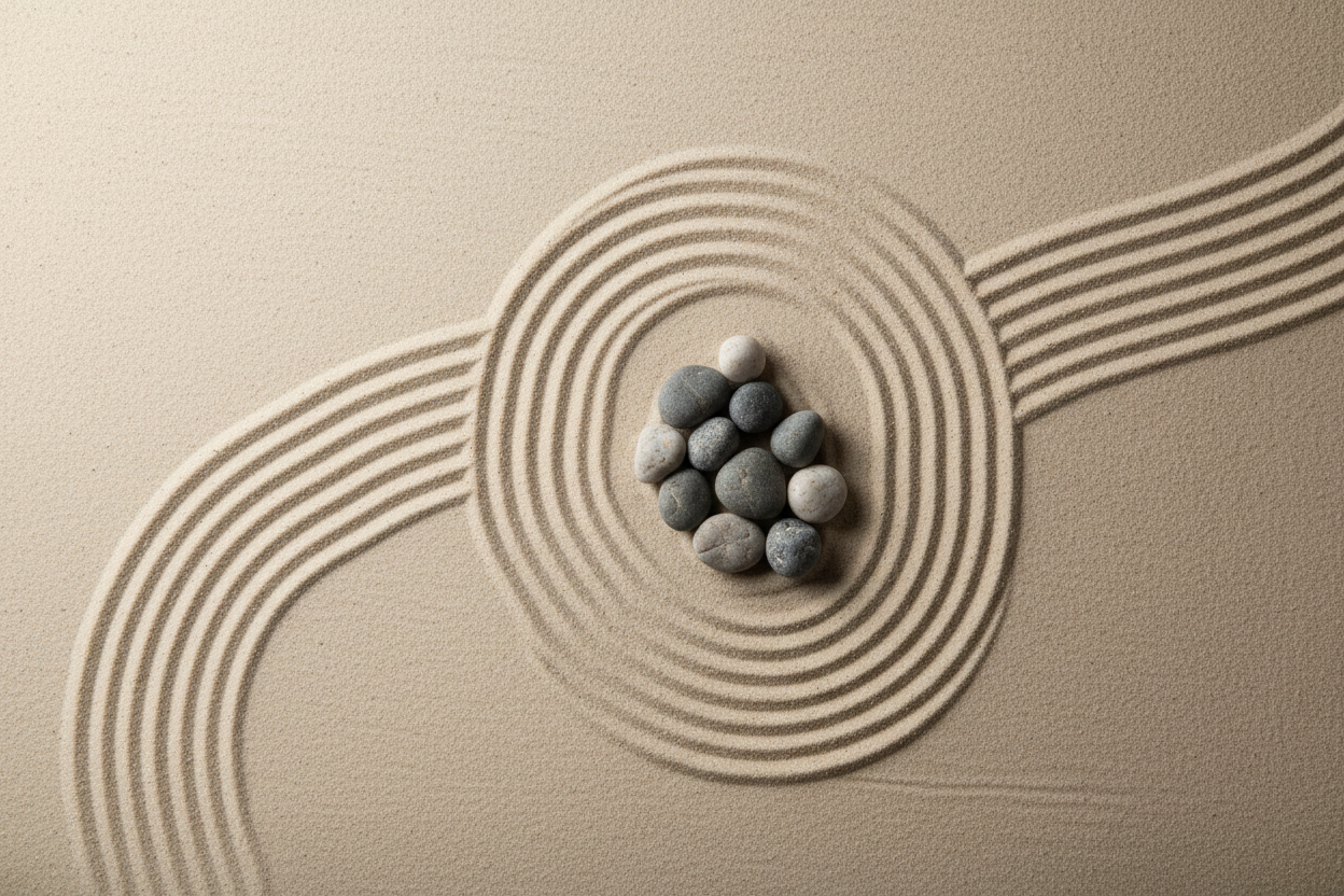 ARENA CON PIEDRITAS MINIMALISTA